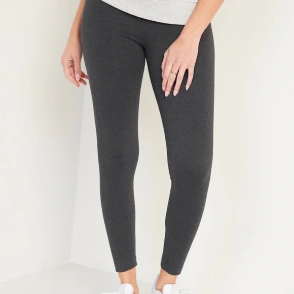 Old Navy High-Waisted Jersey Ankle Leggings For Women. Size MED Heathe… - Picture 1 of 4